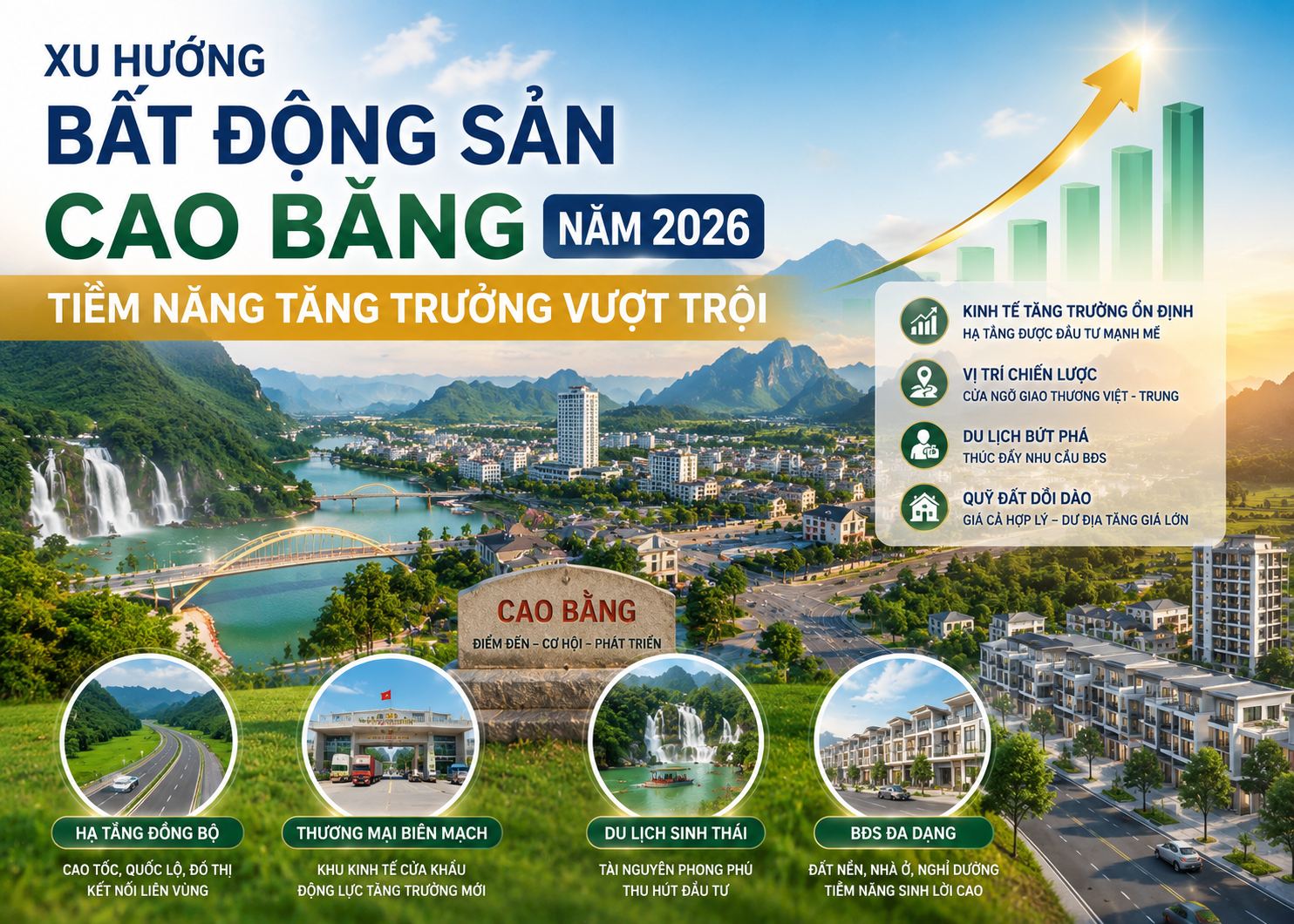Xu hướng bất động sản Cao Bằng năm 2026: Tiềm năng tăng trưởng vượt trội