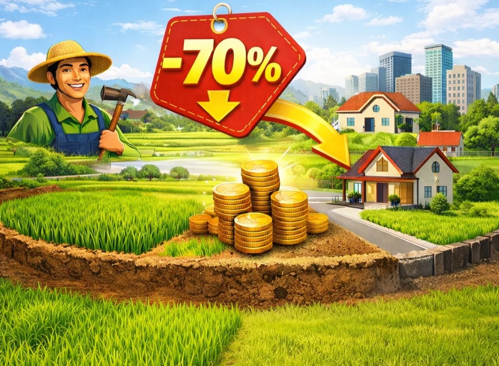 GIẢM 70% TIỀN CHUYỂN ĐỔI ĐẤT NÔNG NGHIỆP SANG ĐẤT Ở: NHỮNG QUY ĐỊNH NGƯỜI DÂN CẦN BIẾT